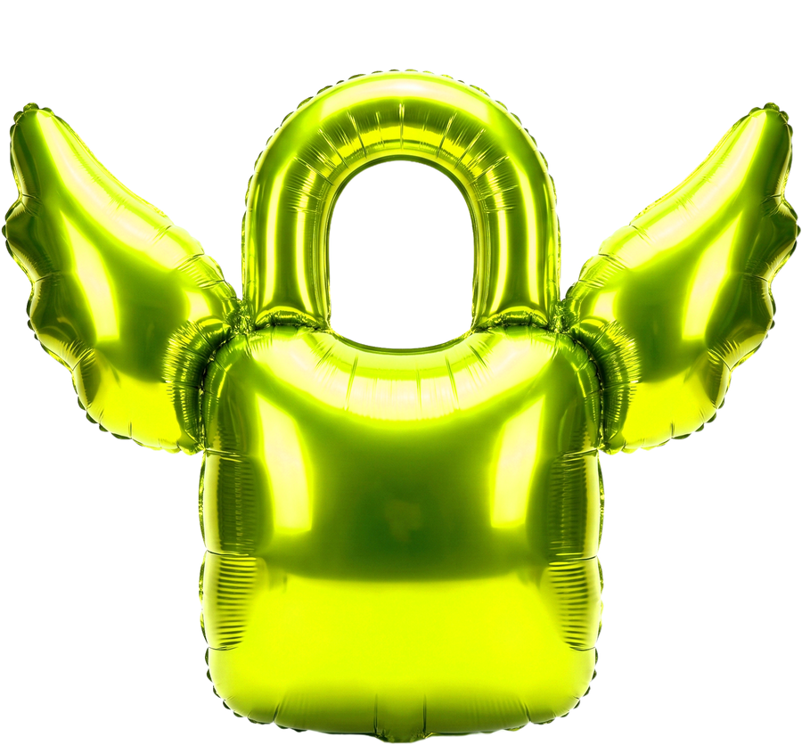 A winged padlock balloon